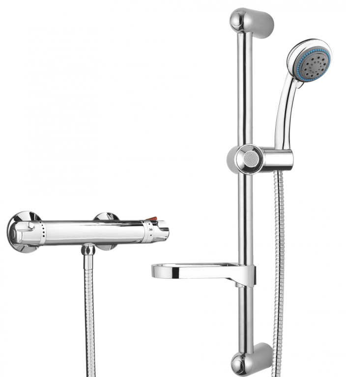 DICM0360Low Pressure Thermostatic Shower And Riser Round