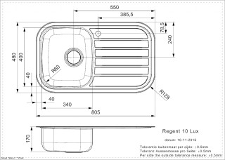 Regent 10 Lux A Line Drawing